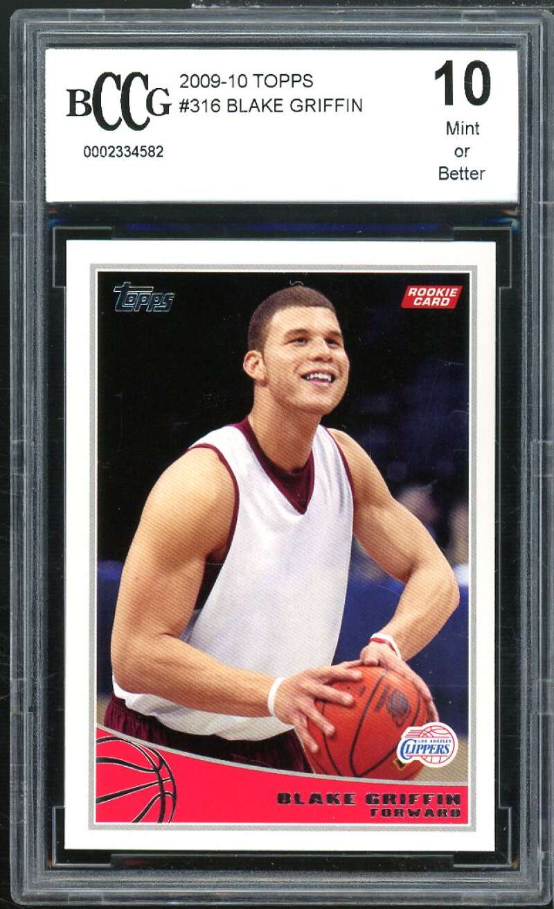 Blake Griffin Rookie Card 2009-10 Topps #316 BGS BCCG 10 Image 1