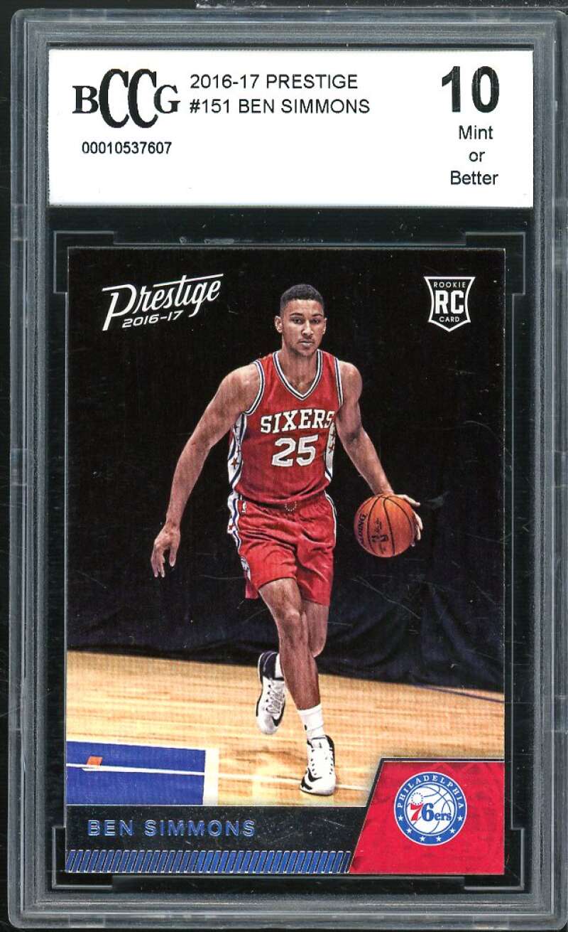 Ben Simmons Rookie Card 2016-17 Prestige #151 BGS BCCG 10 Image 1