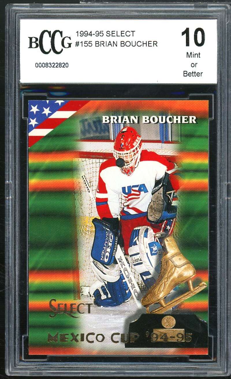 Brian Boucher Rookie Card 1994-95 Select #155 BGS BCCG 10 Image 1