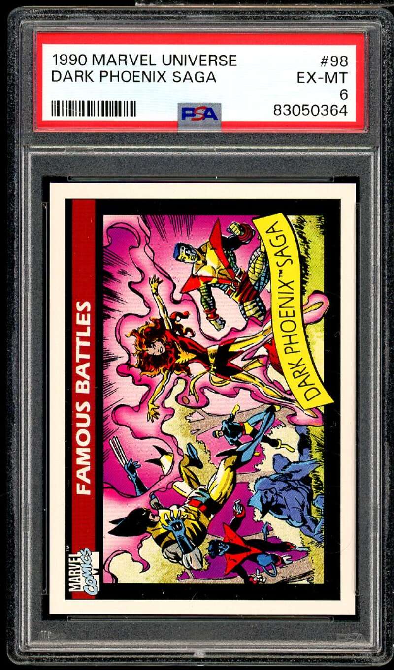 Dark Phoenix Saga Card 1990 Marvel Universe #98 PSA 6 Image 1