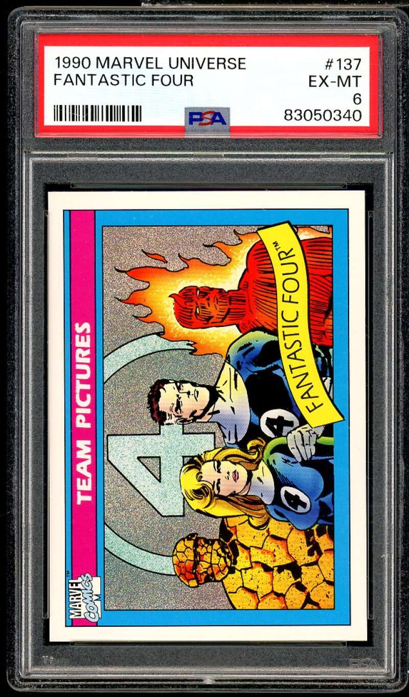 Fantastic Four Card 1990 Marvel Universe #137 PSA 6 Image 1