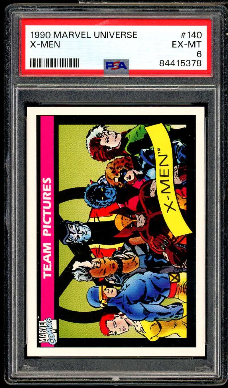 X-Men Card 1990 Marvel Universe #140 PSA 6 Image 1