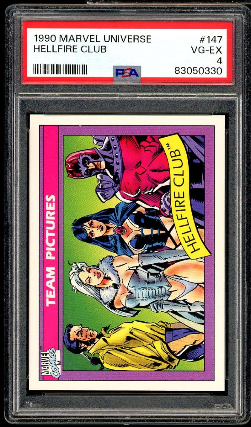 Hellfire Club Card 1990 Marvel Universe #147 PSA 4 Image 1