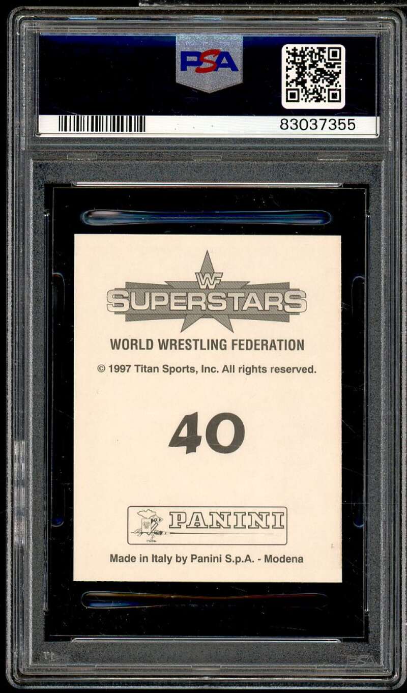 Sycho Sid Card 1997 Panini WWF Superstars Stickers #40 PSA 6 Image 2