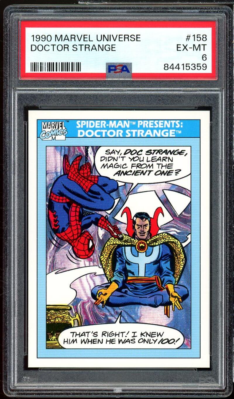 Doctor Strange Card 1990 Marvel Universe #158 PSA 6 Image 1