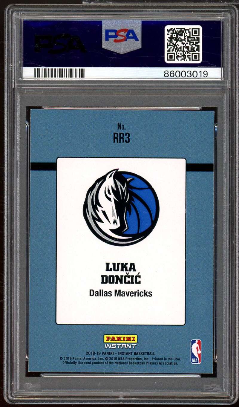 Luka Doncic Rookie Card 2018-19 Panini Instant NBA 1988 Rated Rookies #rr3 PSA 9 Image 2