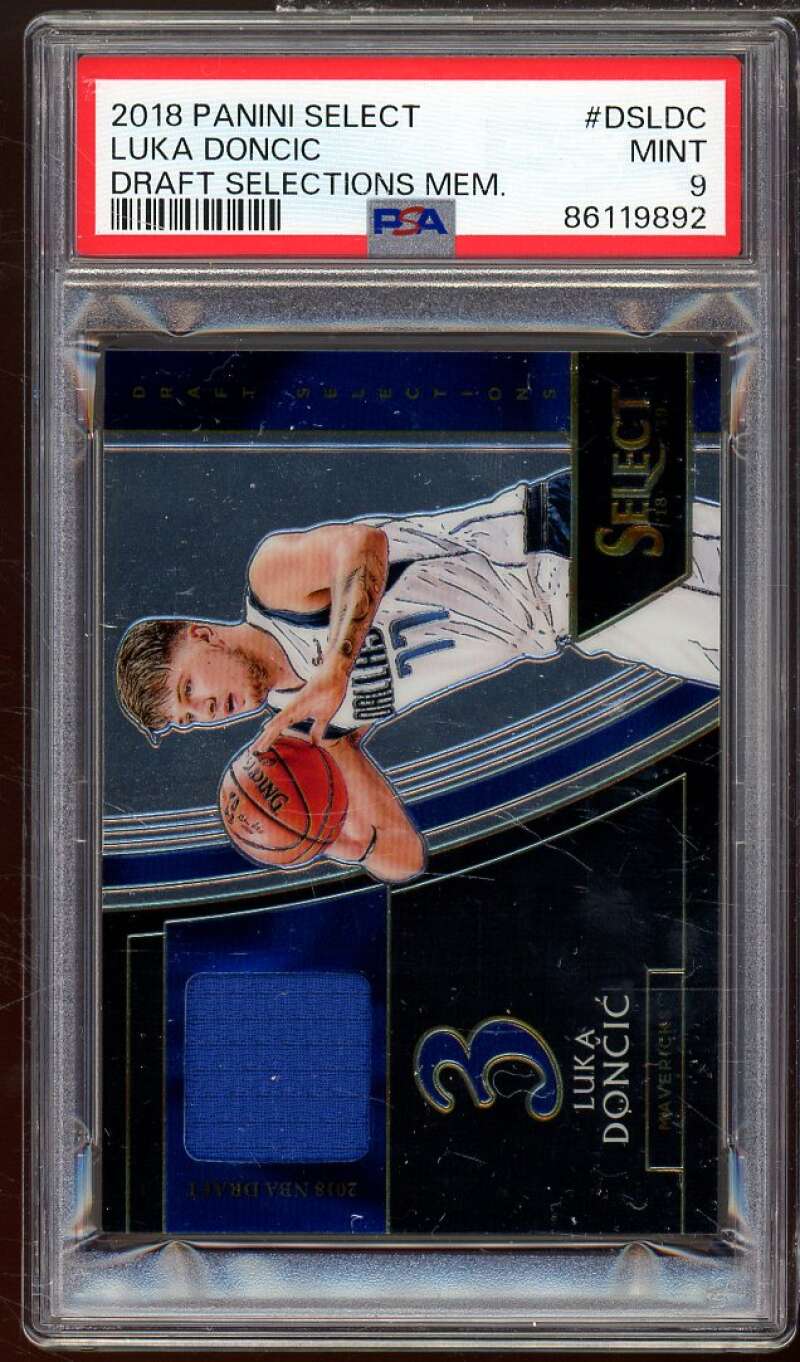 Luka Doncic Rookie Card 2018-19 Panini Select Draft Selections #dsldc PSA 9 Image 1