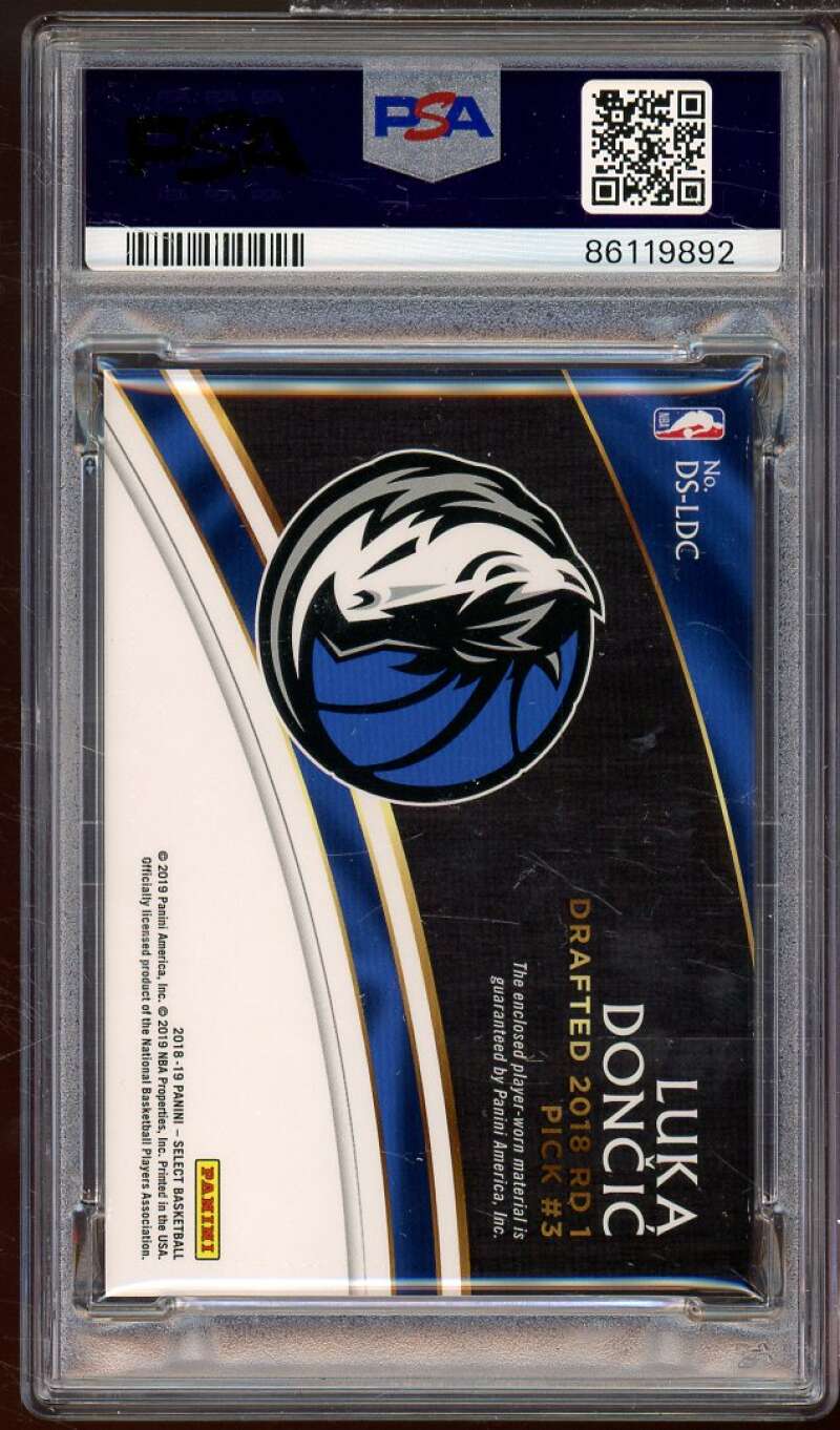 Luka Doncic Rookie Card 2018-19 Panini Select Draft Selections #dsldc PSA 9 Image 2