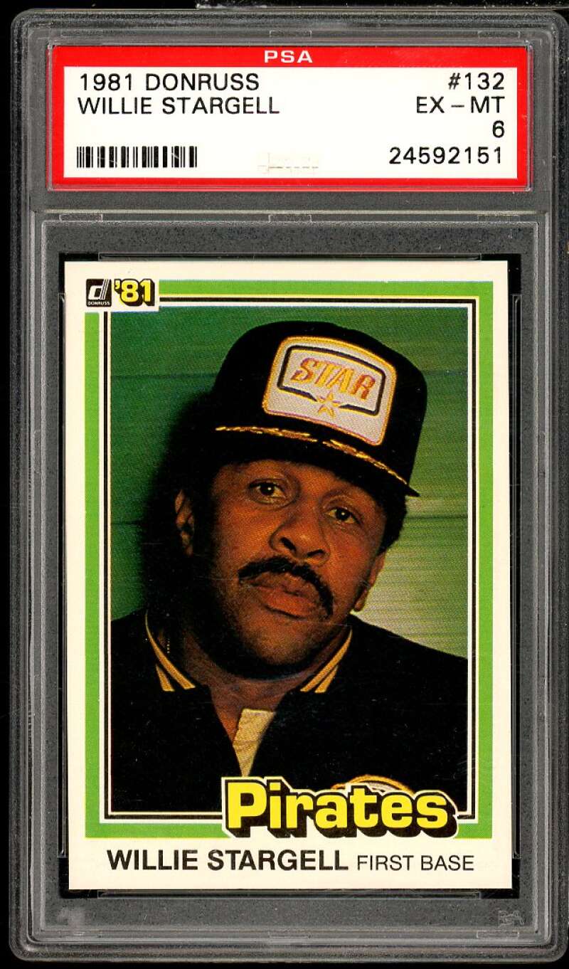 Willie Stargell Card 1981 Donruss #132 PSA 6 Image 1