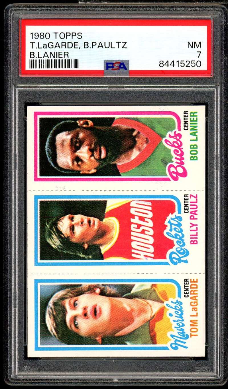 Tom LaGarde / Billy Paultz / Bob Lanier Card 1980-81 Topps #150 PSA 7 Image 1