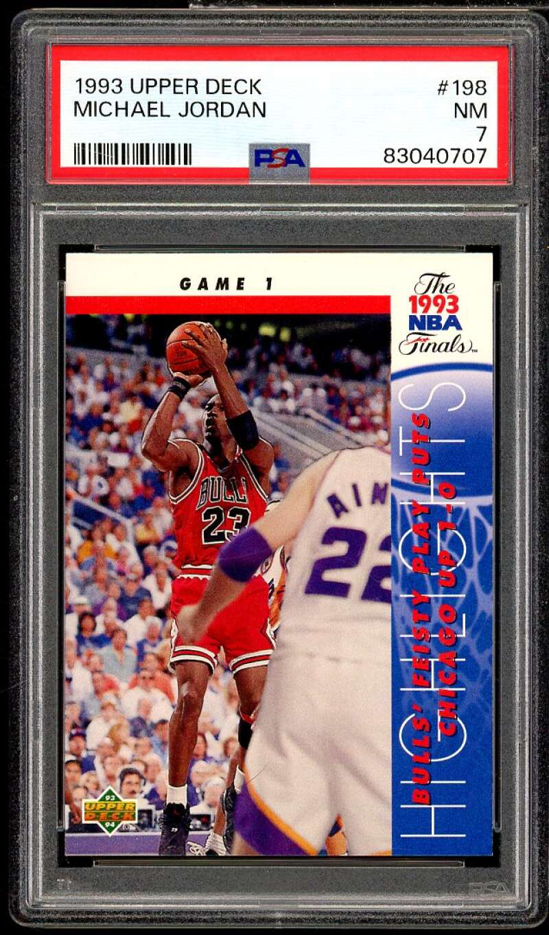 Michael Jordan Card 1993-94 Upper Deck #198 PSA 7 Image 1