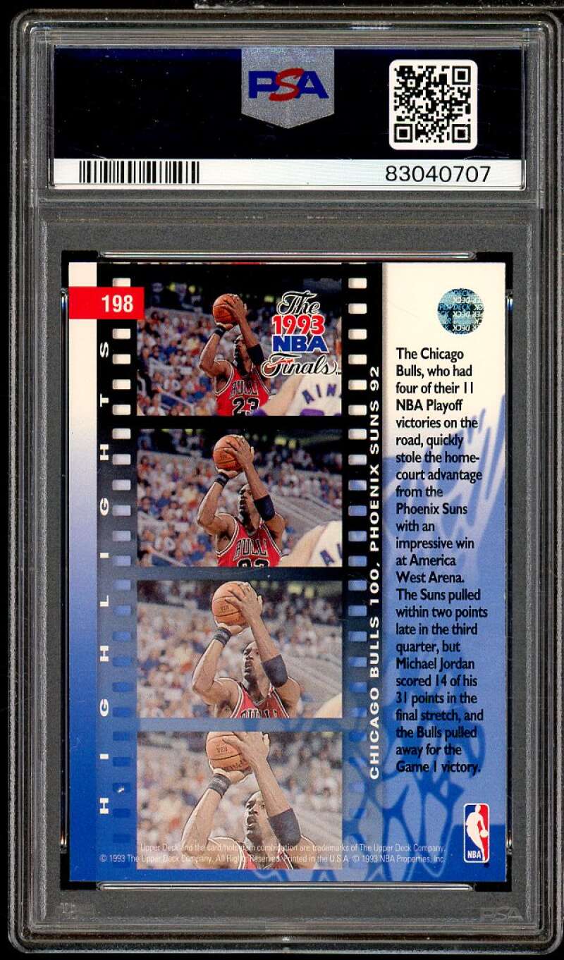 Michael Jordan Card 1993-94 Upper Deck #198 PSA 7 Image 2