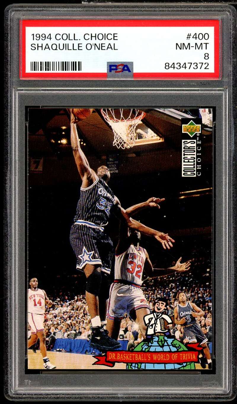 Shaquille O'Neal Card 1994-95 Collector's Choice #400 PSA 8 Image 1