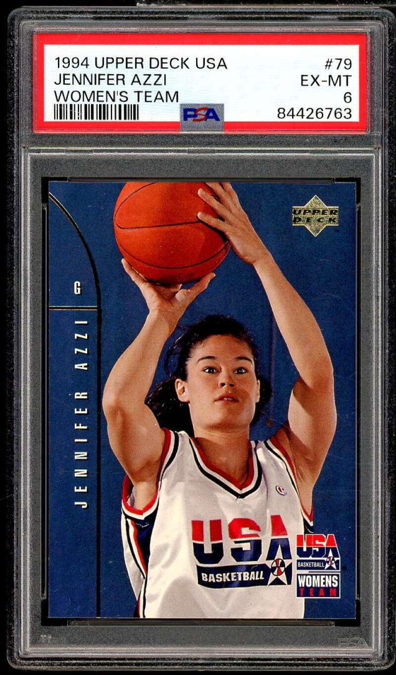 Jennifer Azzi Card 1994-95 Upper Deck USA #79 PSA 8 Image 1