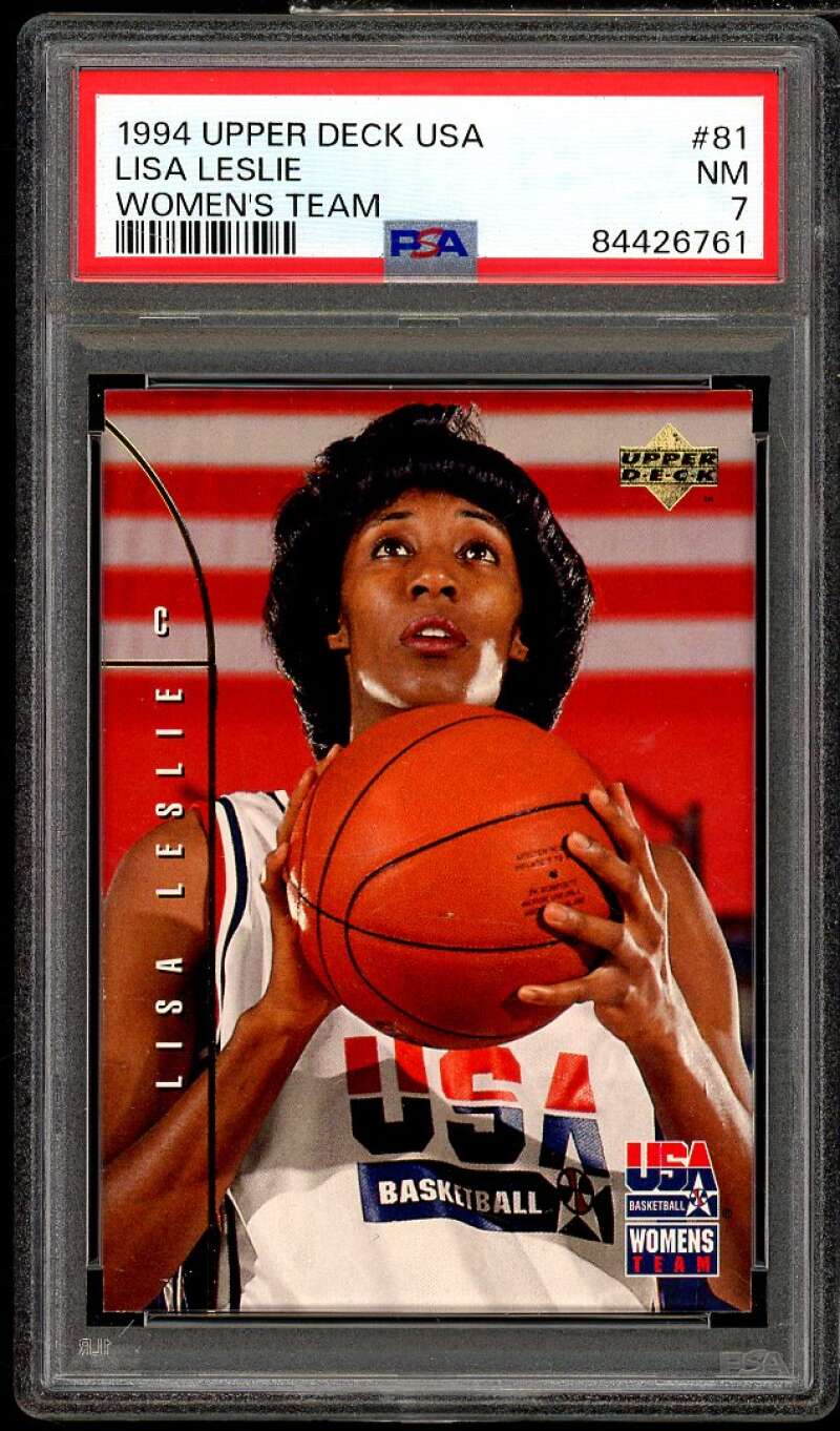 Lisa Leslie Card 1994-95 Upper Deck #81 PSA 7 Image 1