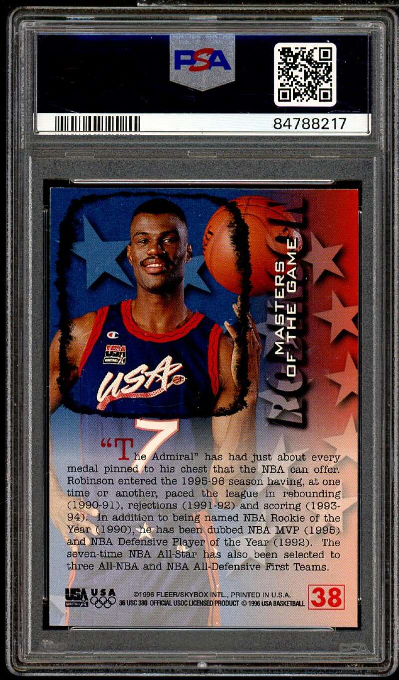 David Robinson Card 1996 Fleer USA Master Of The Game #38 PSA 7 Image 2