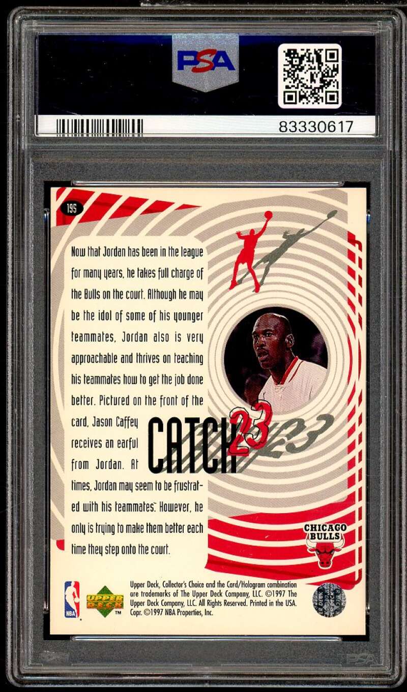 Michael Jordan Card 1997-98 Collector's Choice #195 PSA 7 Image 2