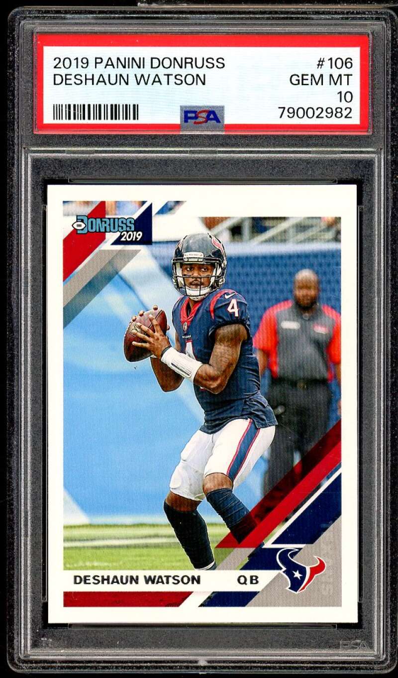 Deshaun Watson Card 2019 Donruss #106 PSA 10 Image 1