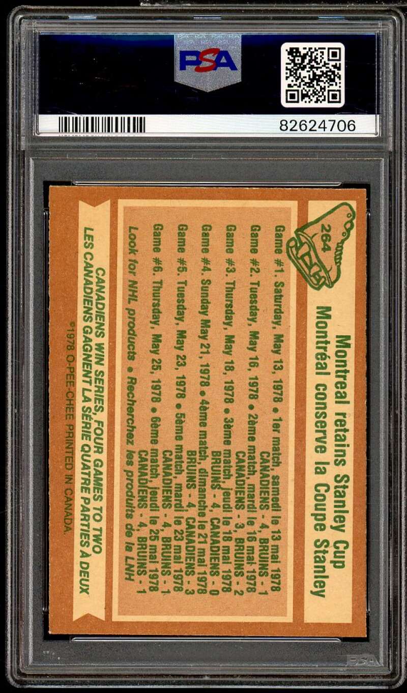 Stanley Cup Finals Card 1978-79 O-Pee-Chee #264 PSA 6 Image 2