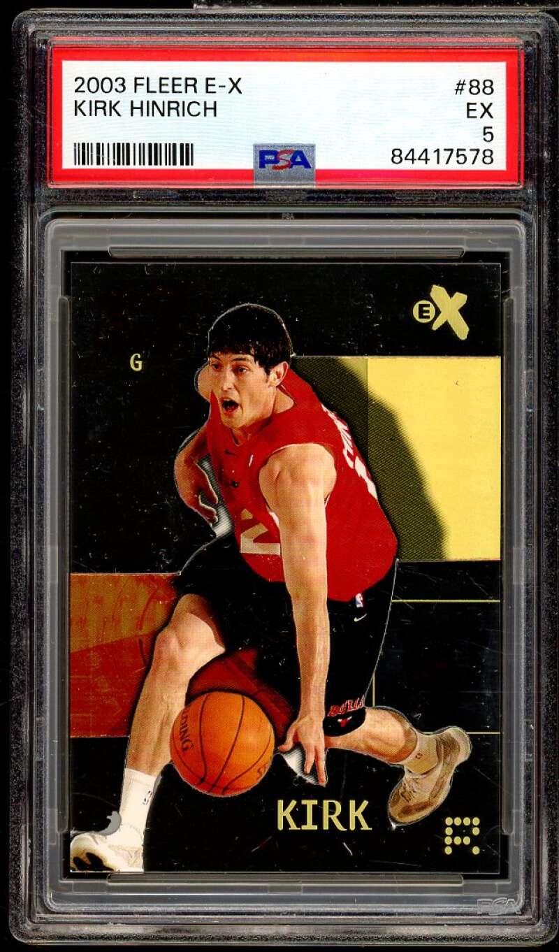 Kirk Hinrich Rookie Card 2003-04 Fleer E-X #88 PSA 5 Image 1