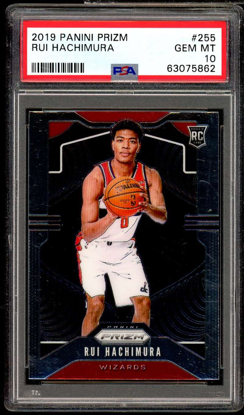 Rui Hachimura Rookie Card 2019-20 Panini Prizm #255 PSA 10 Image 1