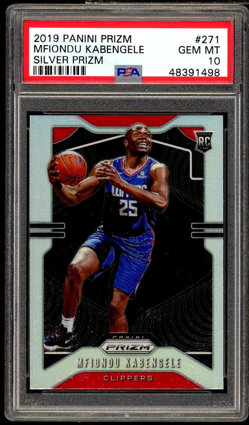 Mfiondu Kabengele Rookie Card 2019-20 Panini Prizm Silver Prizm #271 PSA 10 Image 1