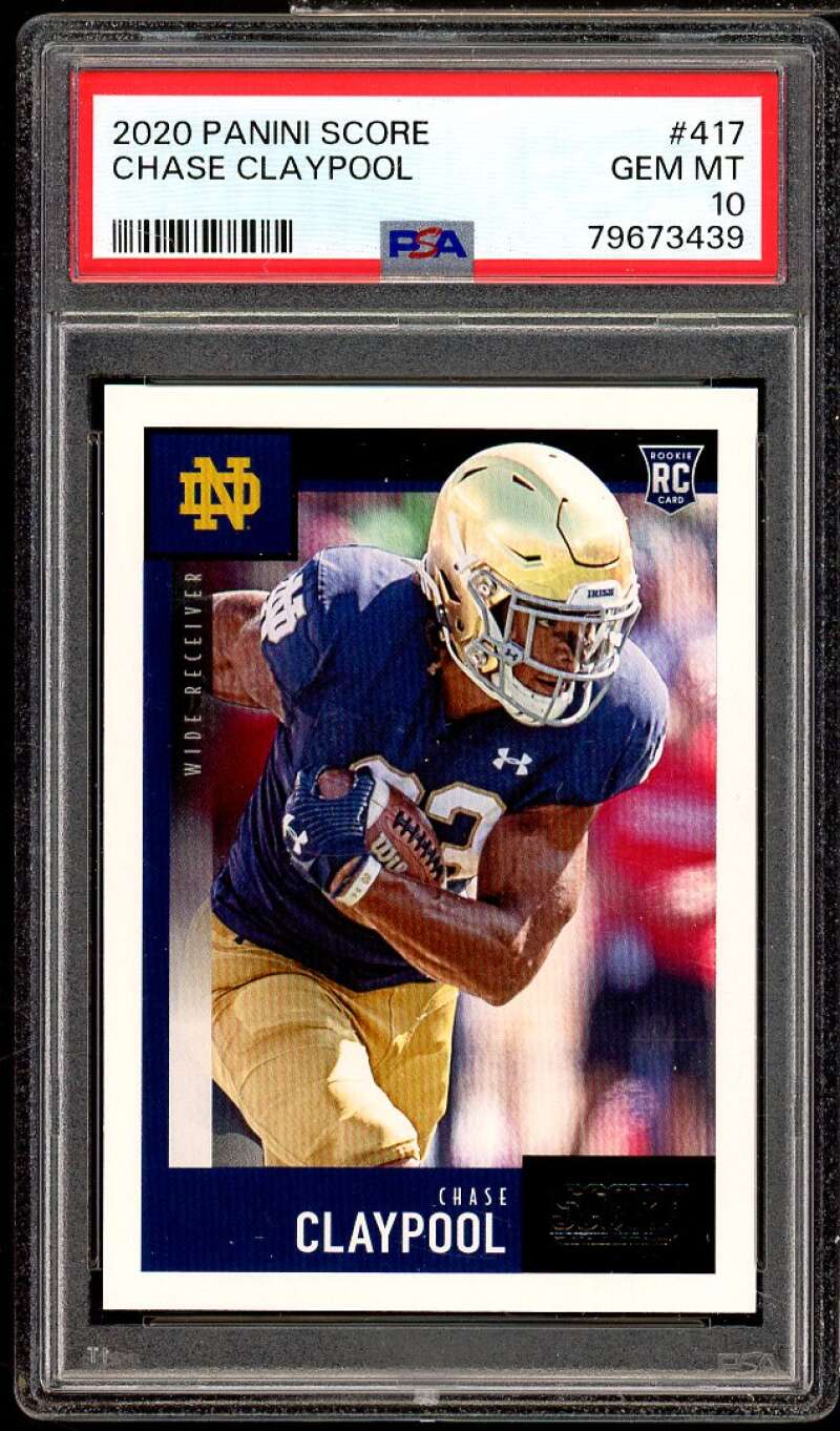 Chase Claypool Rookie Card 2020 Panini Score #417 PSA 10 Image 1