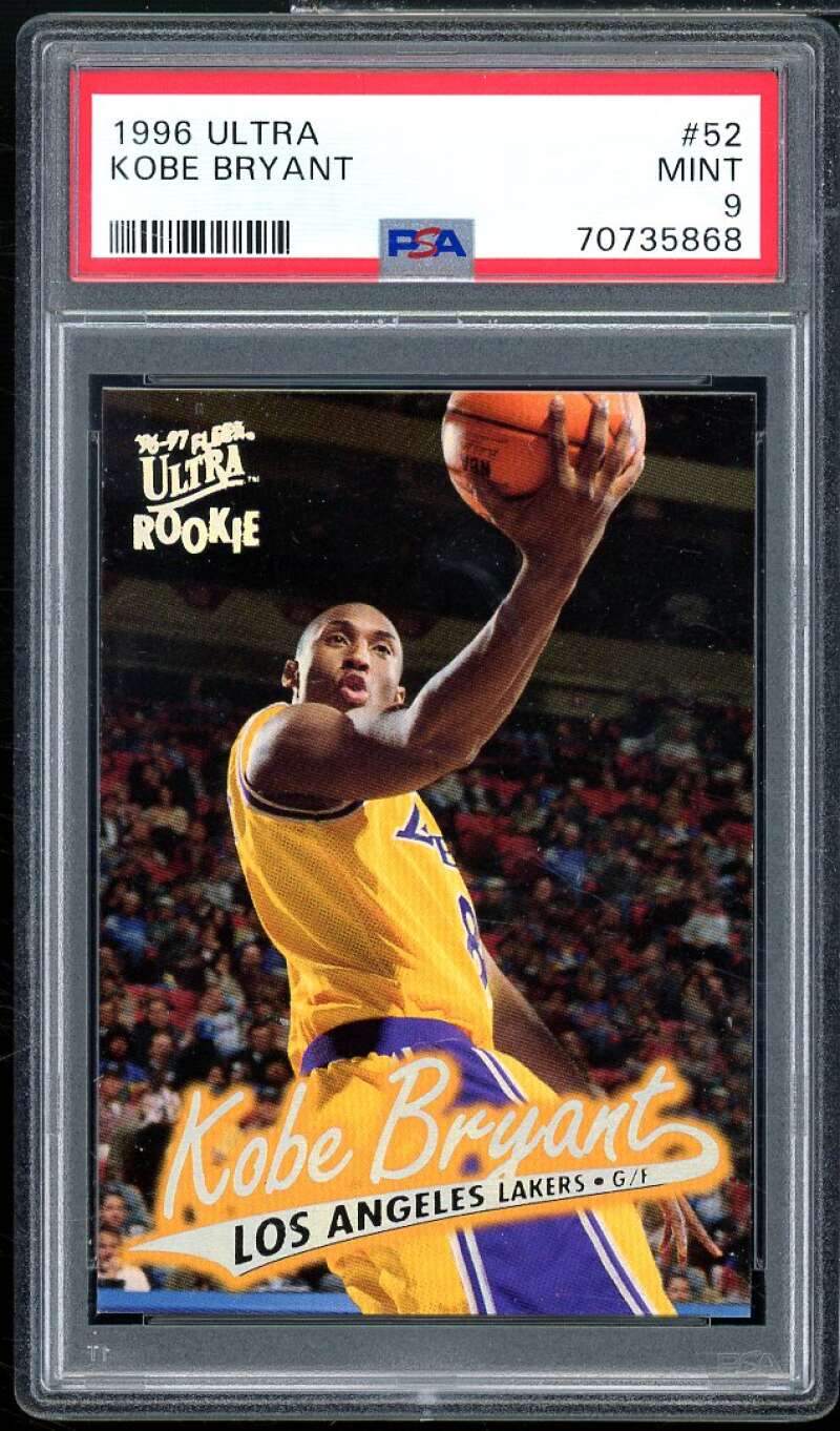 Kobe Bryant Rookie Card 1996-97 Ultra #52 PSA 9 Image 1