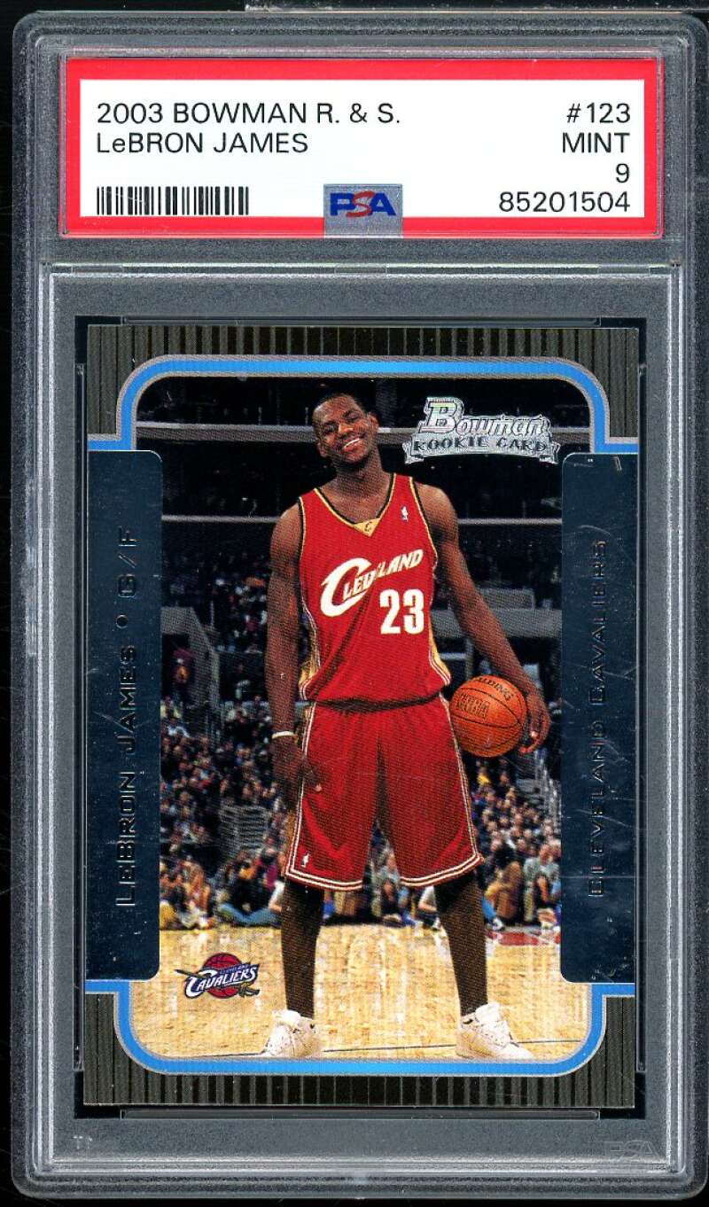 LeBron James Rookie Card 2003-04 Bowman #123 PSA 9 Image 1