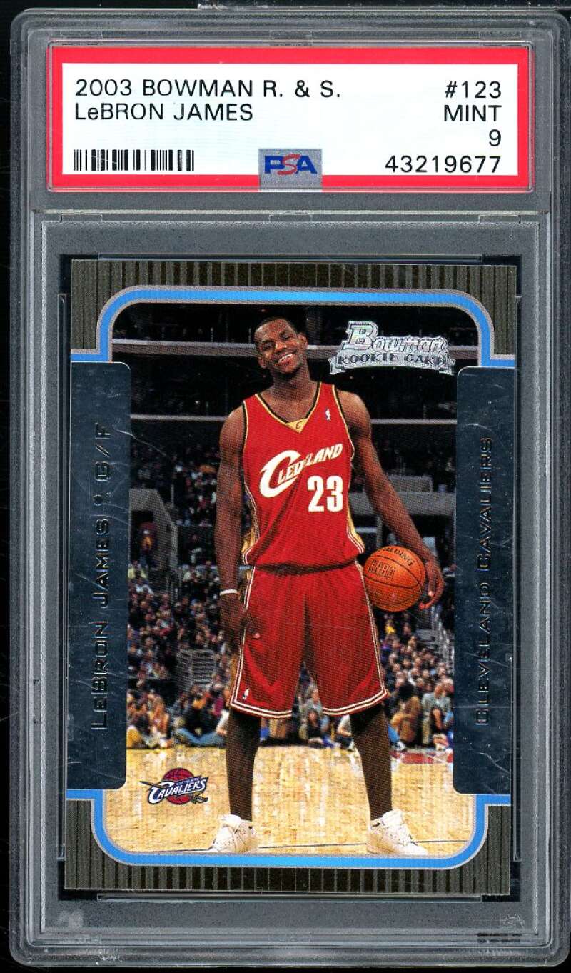 LeBron James Rookie Card 2003-04 Bowman #123 PSA 9 Image 1