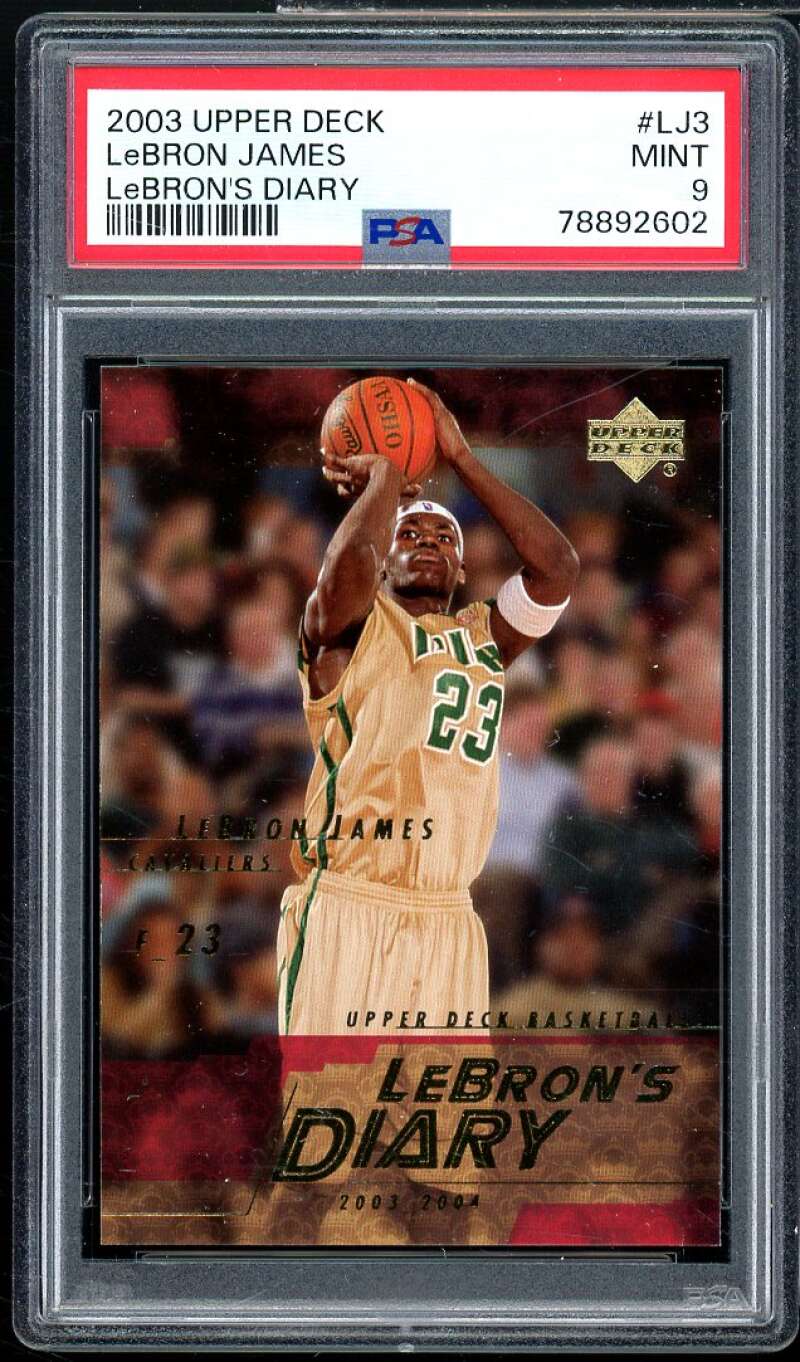 LeBron James Rookie Card 2003-04 Upper Deck LeBron's Diary #LJ3 PSA 9 Image 1