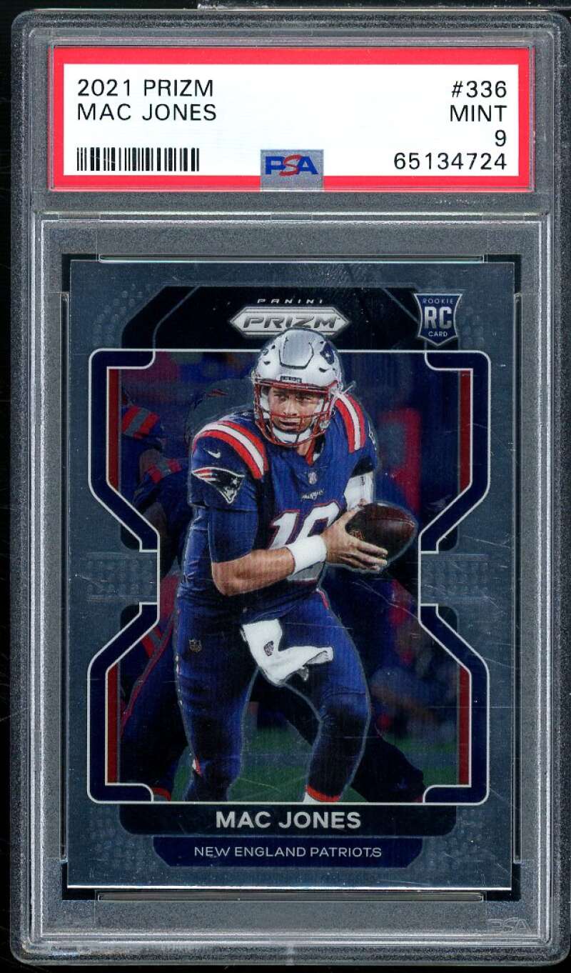 Mac Jones Rookie Card 2021 Prizm Rookie #336 PSA 9 Image 1