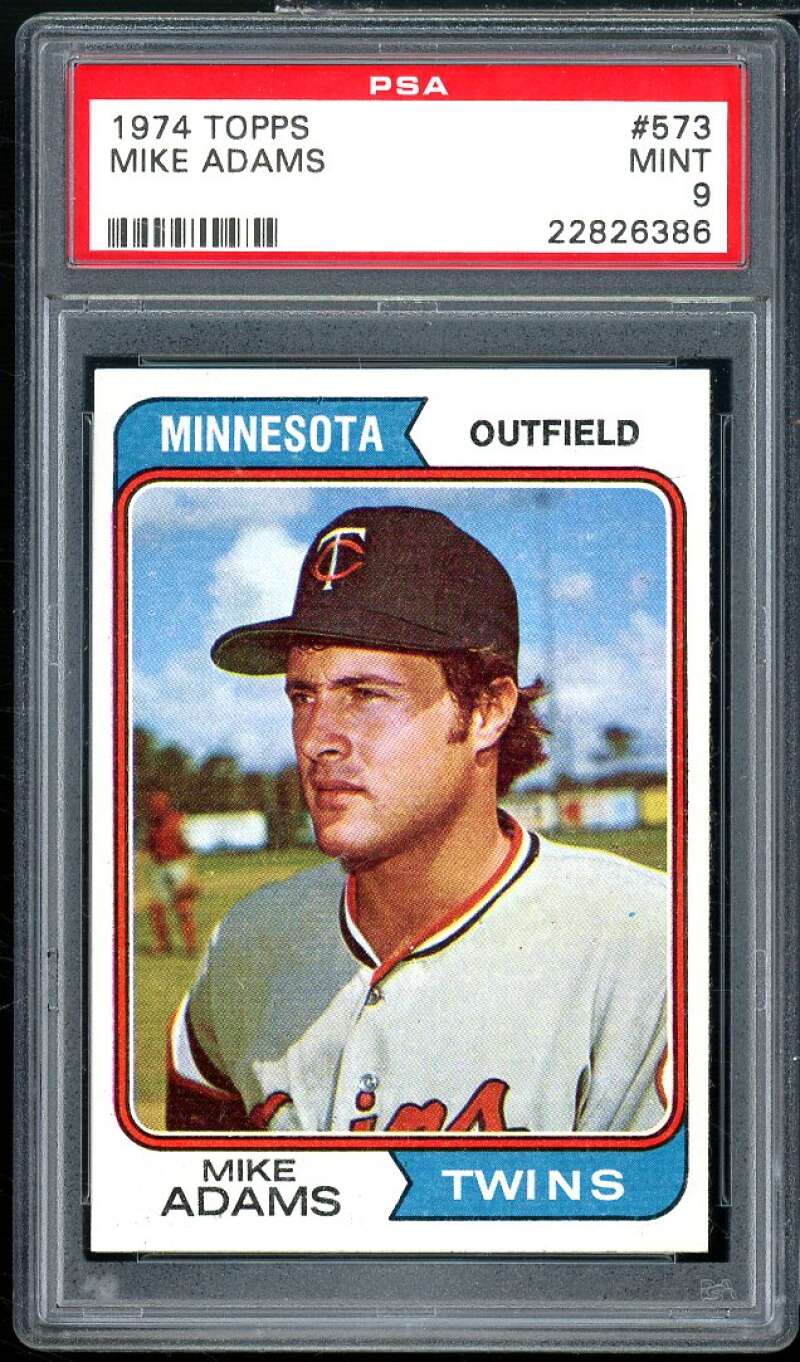 Mike Davis Card 1974 Topps #573 PSA 9 Image 1