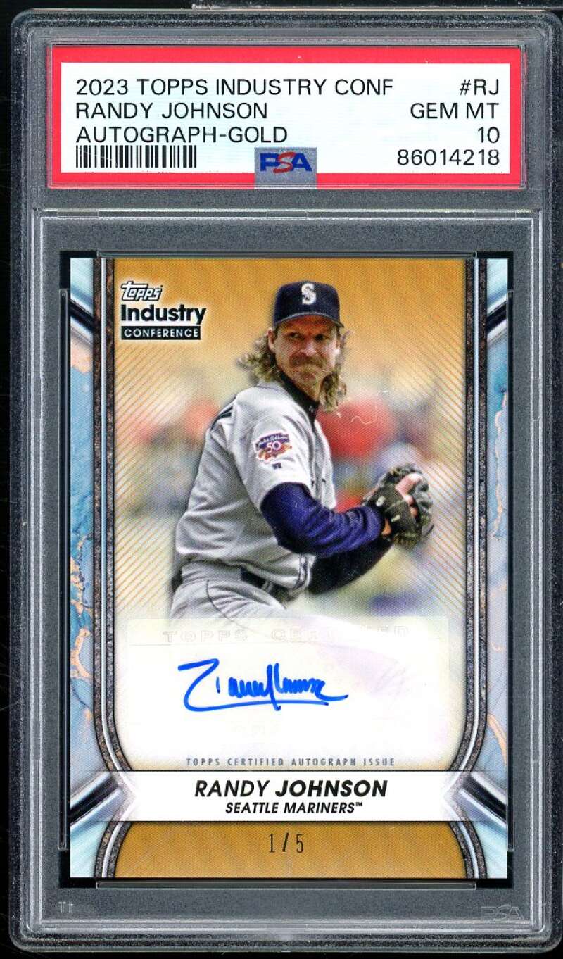 Randy Johnson 2023 Topps Industry Conf Autograph Gold (Serial #D 1/5) #rj PSA 10 Image 1