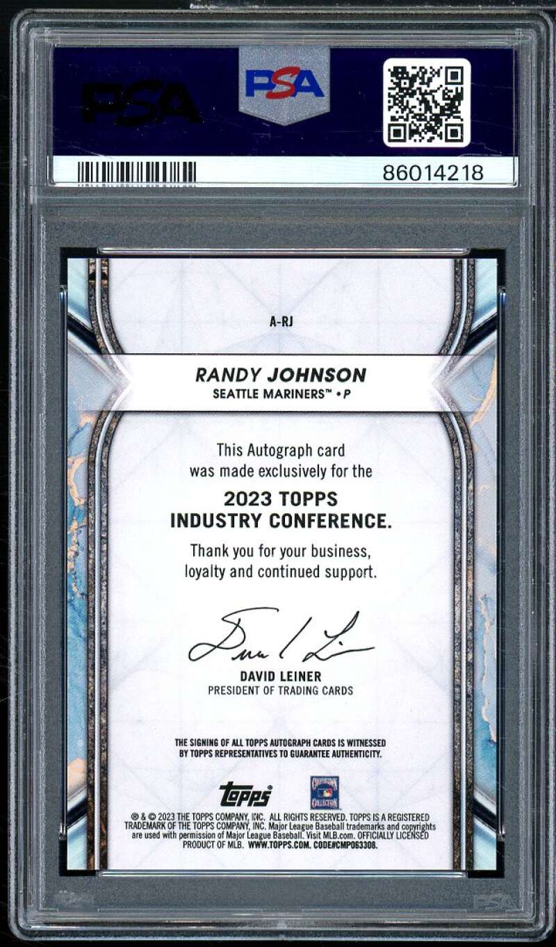 Randy Johnson 2023 Topps Industry Conf Autograph Gold (Serial #D 1/5) #rj PSA 10 Image 2