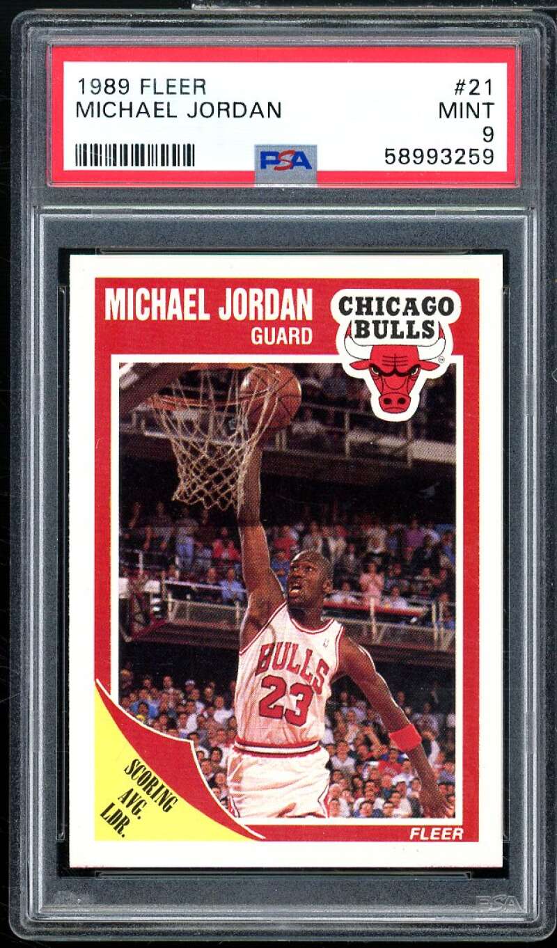 Michael Jordan Card 1989-90 Fleer #21 PSA 9 Image 1