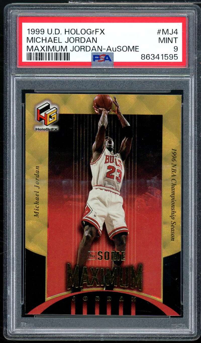 Michael Jordan Card 1999-00 Hologrfx Maxium Jordan-Ausome #mj4 PSA 9 Image 1