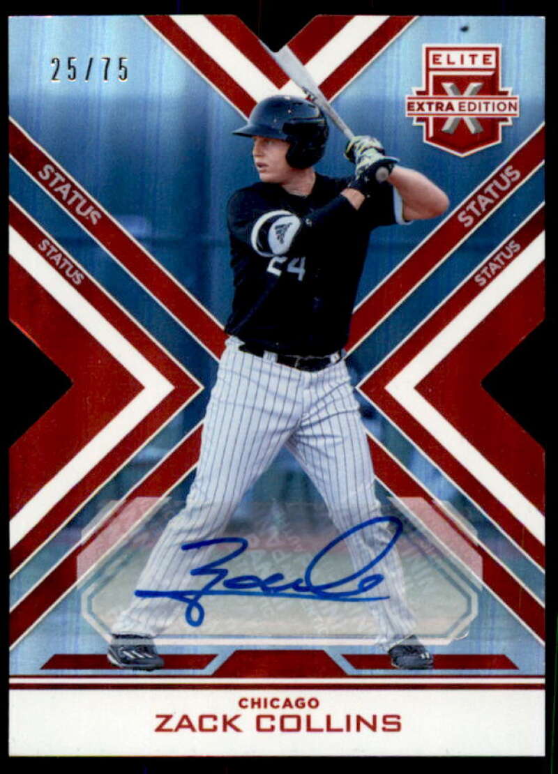 Zack Collins Rookie 2016 Elite Extra Edition Autographs Status Red Die Cut #152  Image 1