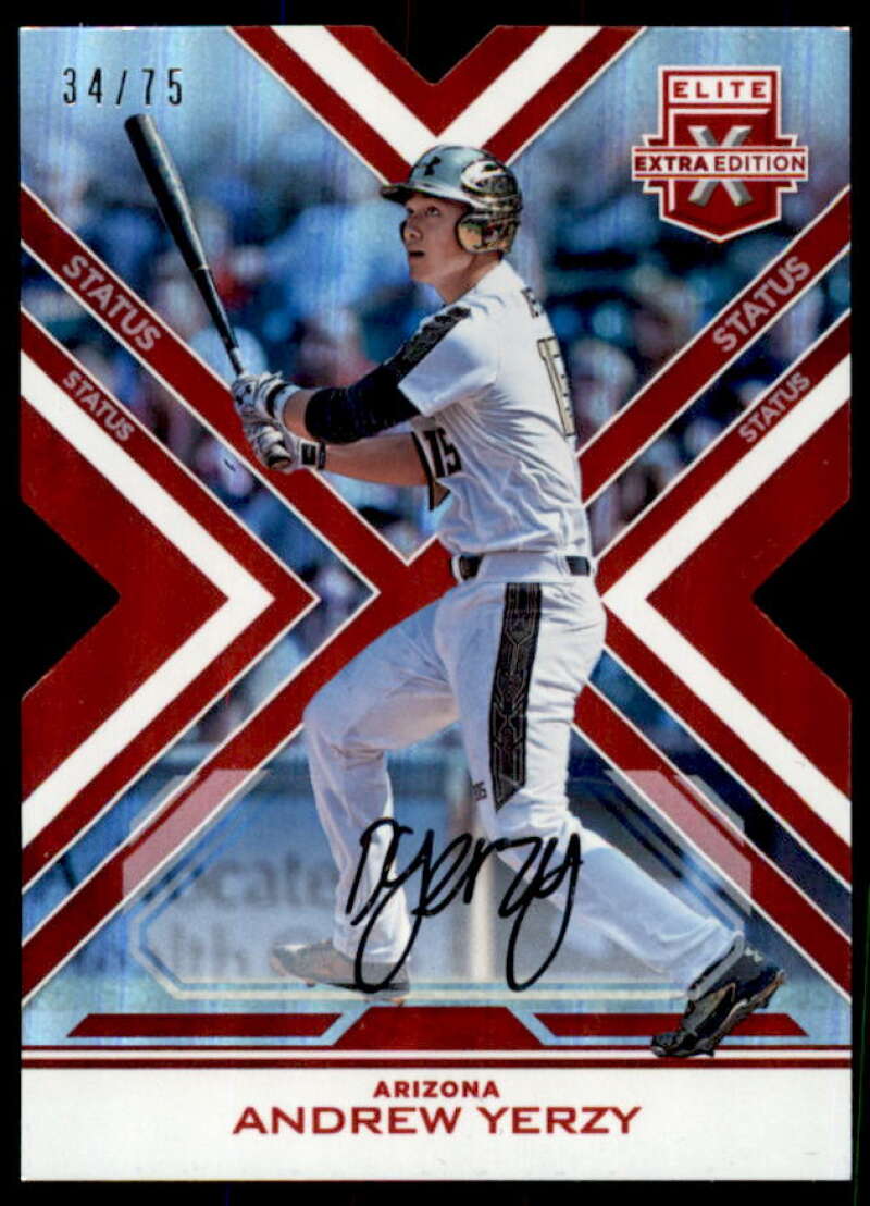 Andrew Yerzy Rookie 2016 Elite Extra Edition Autographs Status Red Die Cut #52  Image 1
