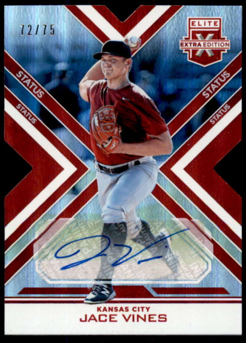 Jace Vines Rookie 2016 Elite Extra Edition Autographs Status Red Die Cut #105  Image 1
