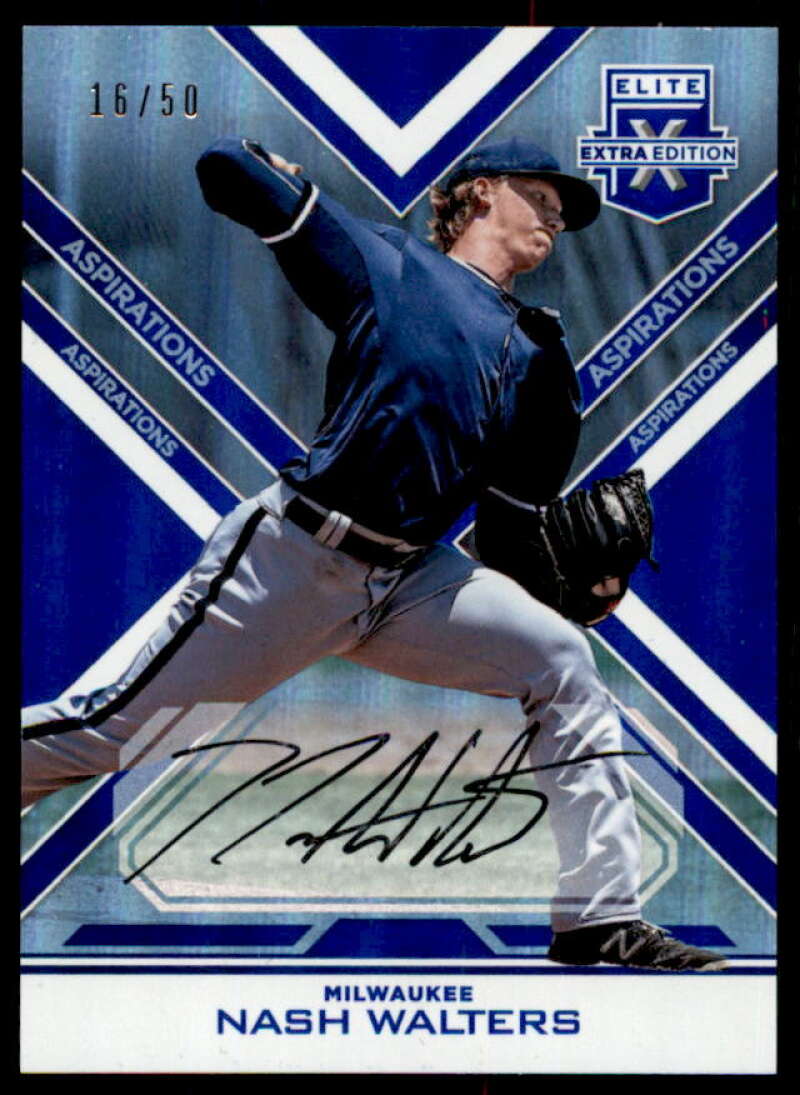 Nash Walters Rookie 2016 Elite Extra Edition Autographs Aspirations Blue #10  Image 1