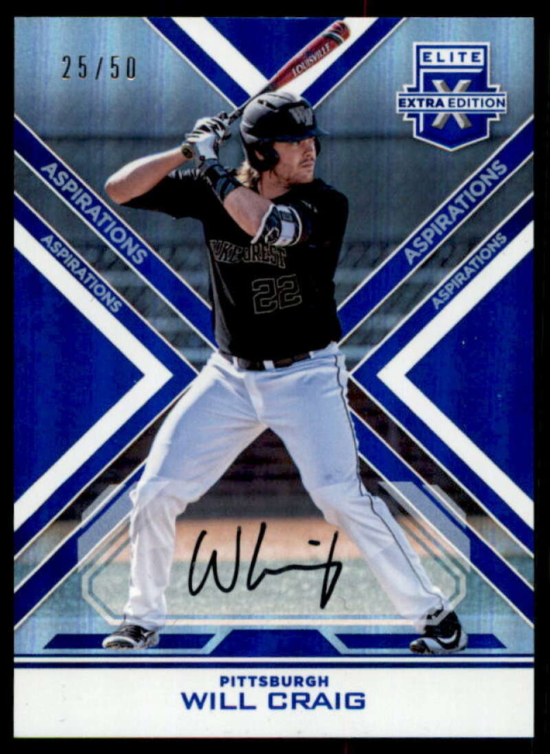 Will Craig Rookie Card 2016 Elite Extra Edition Autographs Aspirations Blue #22  Image 1