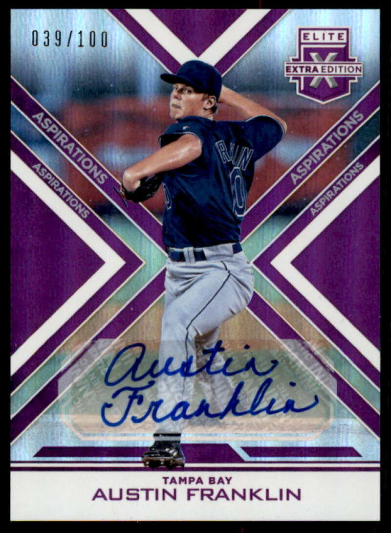 Austin Franklin Rookie 2016 Elite Extra Edition Auto Aspirations Purple #98  Image 1