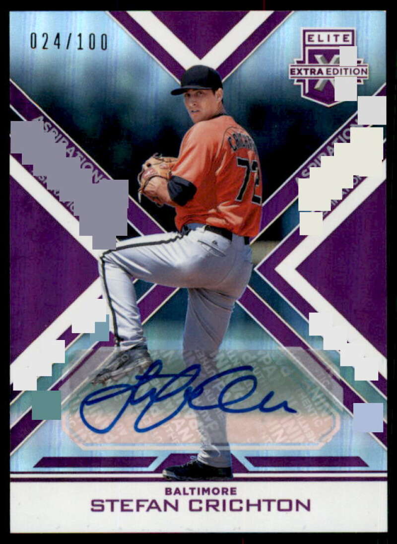 Stefan Crichton Rookie 2016 Elite Extra Edition Auto Aspirations Purple #131  Image 1