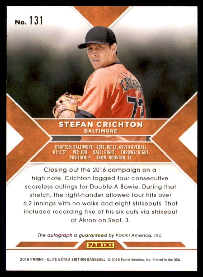 Stefan Crichton Rookie 2016 Elite Extra Edition Auto Aspirations Purple #131  Image 2