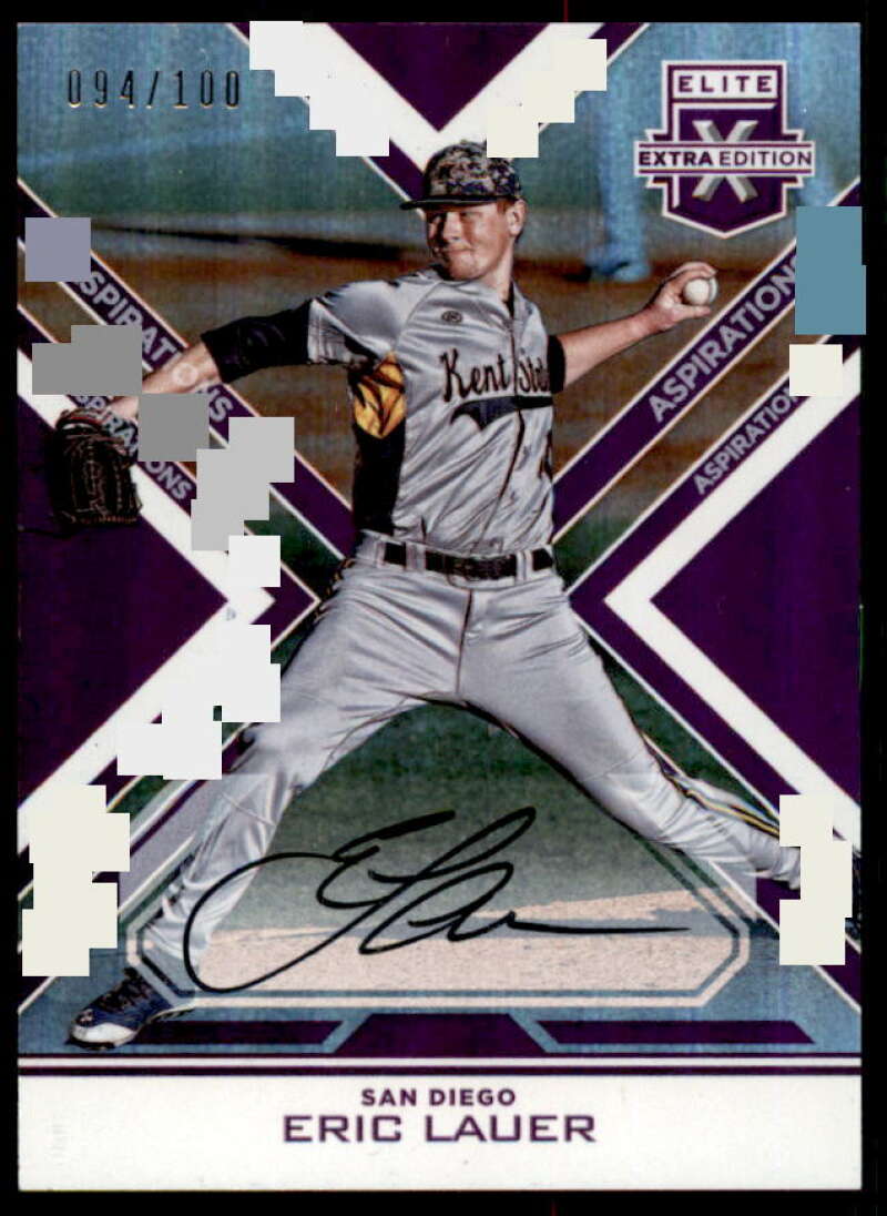 Eric Lauer Rookie 2016 Elite Extra Edition Autographs Aspirations Purple #25  Image 1