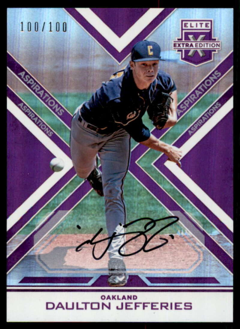 Daulton Jefferies Rookie 2016 Elite Extra Edition Auto Aspirations Purple #37  Image 1