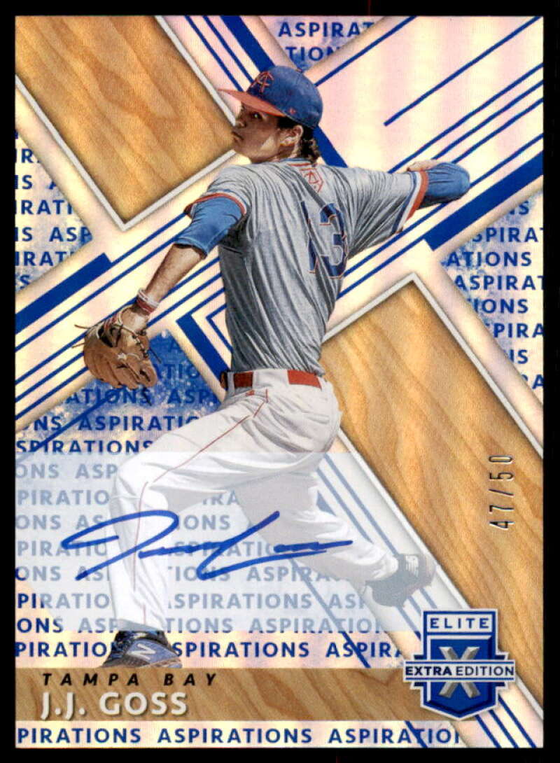 J.J. Goss Rookie Card 2019 Elite Extra Edition Autographs Aspirations Blue #36  Image 1
