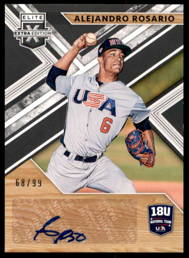 Alejandro Rosario RC 2019 Elite Extra Edition USA Baseball 18U Black #16  Image 1