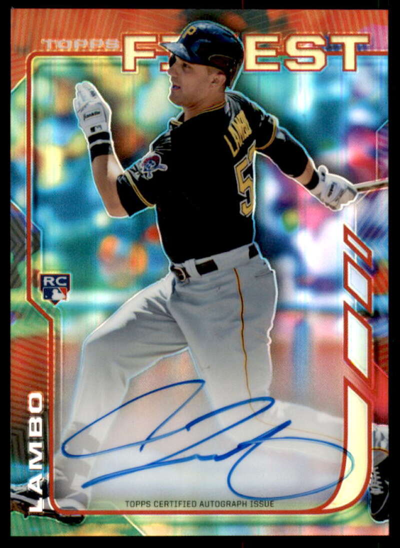 Andrew Lambo Rookie Card 2014 Finest Rookie Autographs Refractors #RAAL  Image 1
